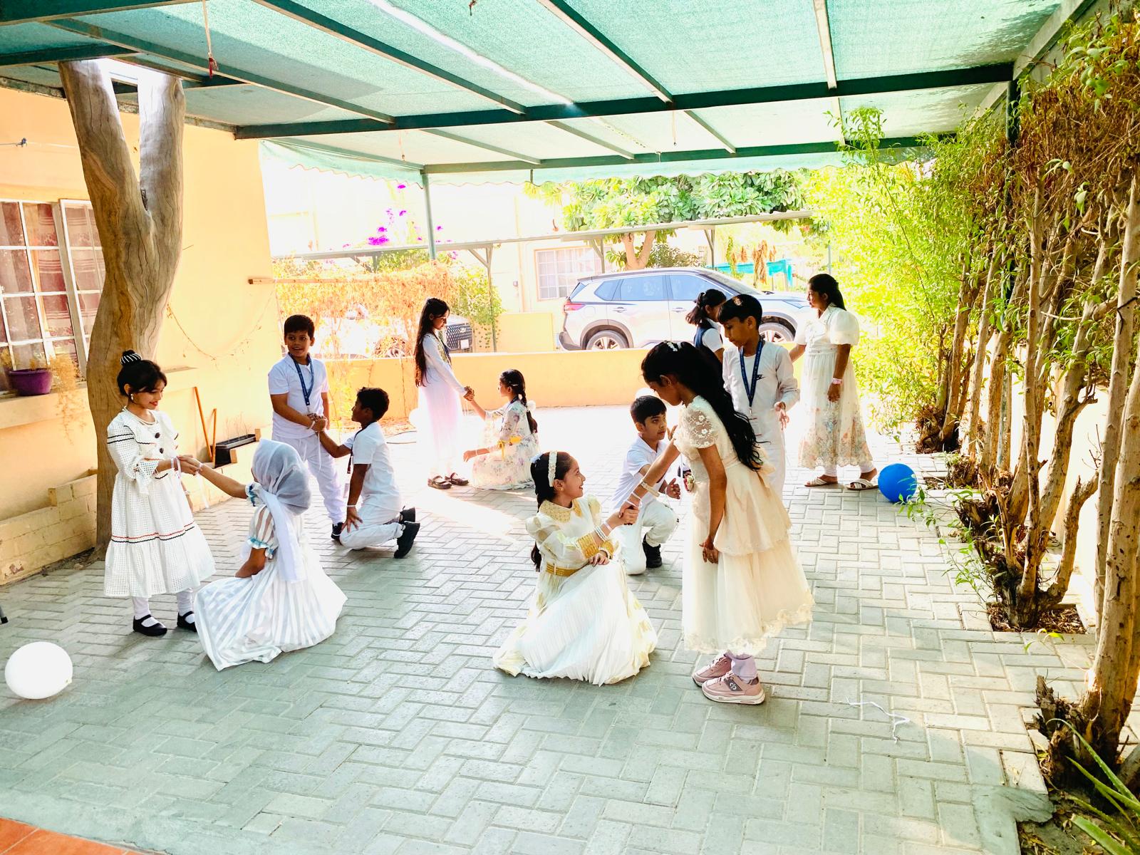 Students celebrating at Bangladesh School Bahrain