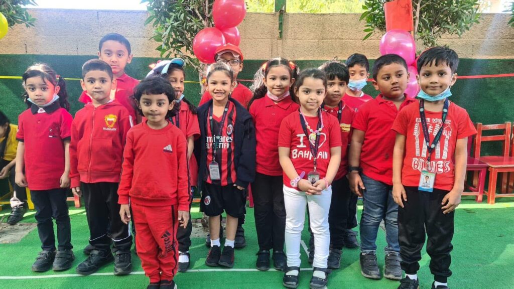 Students celebrating Red Day